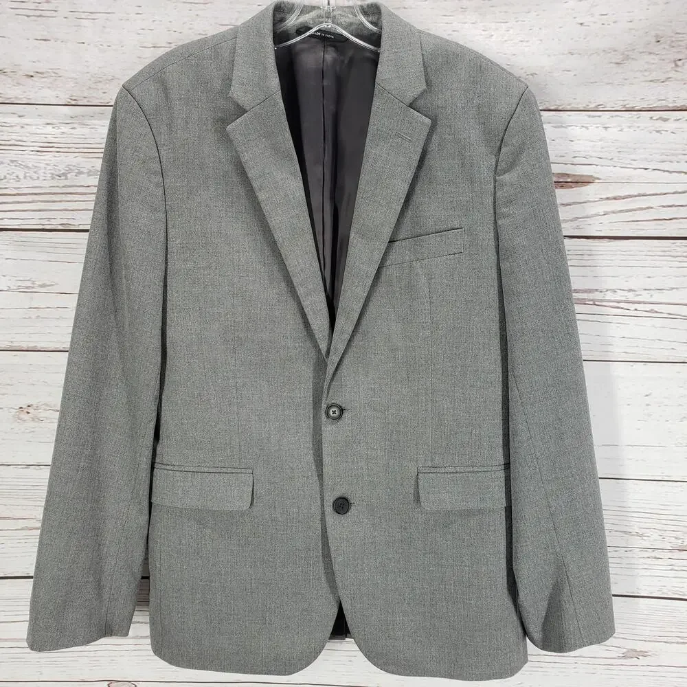 Banana Republic Gray Herringbone Standard Fit Sportscoat Blazer Jacket 40R